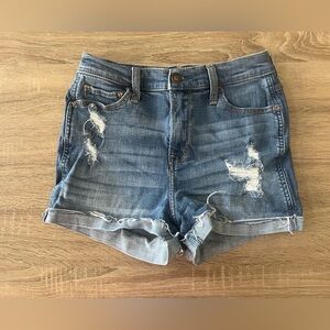 Hollister Blue Distressed Jean Shorts